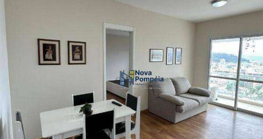 Apartamento com 1 dormitório para alugar, 47 m² por R$ 4.200/mês - Boqueirão - Santos/SP