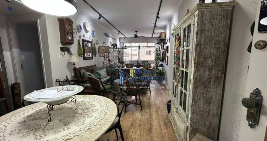 Apartamento com 1 dormitório à venda, 60 m² por r$ 460.000,00 - pompéia - santos/sp