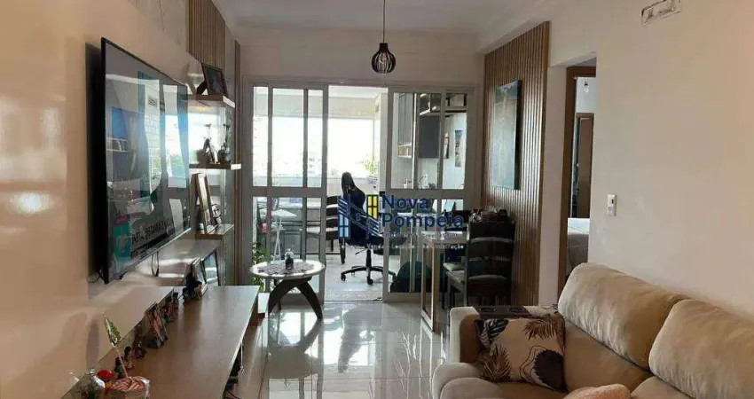 Apartamento com 2 dormitórios, 02 suítes à venda por r$ 995.000 - boqueirão - santos/sp