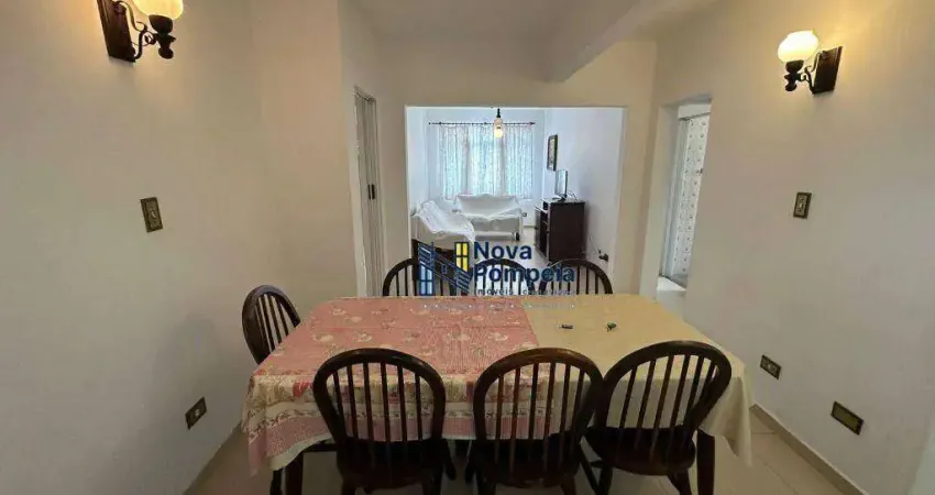 Apartamento com 3 dormitórios à venda por r$ 530.000 - pompéia - santos/sp