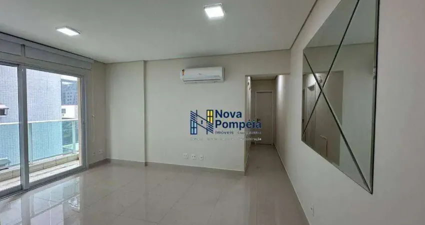 Apartamento com 2 dormitórios para alugar, 70 m² por r$ 7.000/mês - pompéia - santos/sp