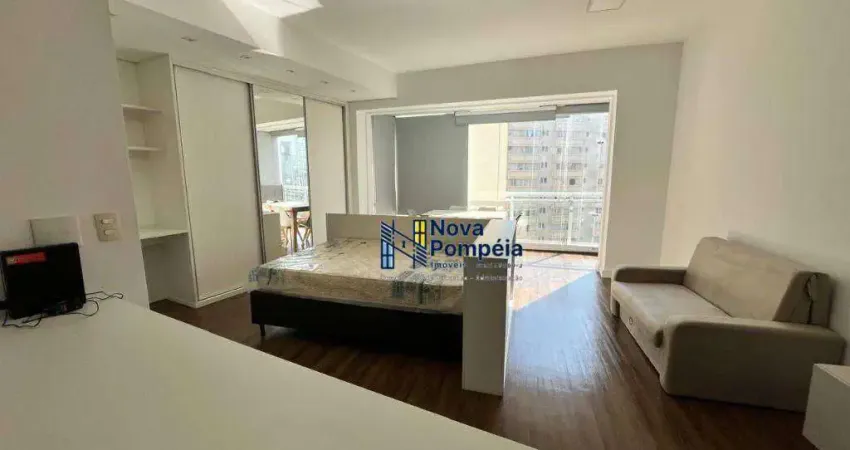 Apartamento com 1 dormitório para alugar, 50 m² por r$ 5.000/mês - pompéia - santos/sp
