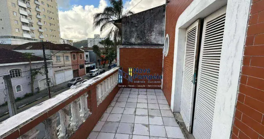 Sobrado com 2 dormitórios para alugar por r$ 5.500/mês - pompéia - santos/sp