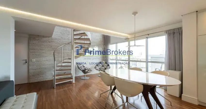 Apartamento duplex, 104m² - 1 dormitório, 1 suíte, 2 vagas, mobiliado - moema