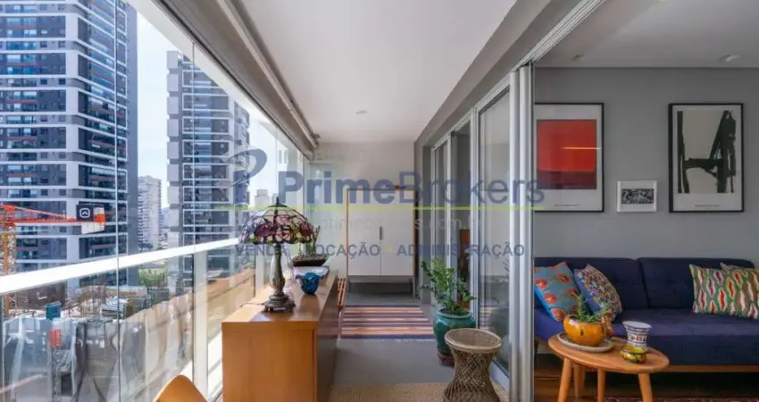 Apartamento, 48m² - 1 dormitório, 1 suíte, 1 vaga, sacada com vista panorâmica - brooklin