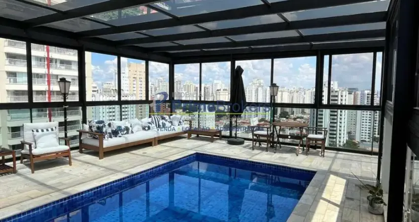 Cobertura, 594m² - 4 dormitórios, 3 suítes, 4 vagas, piscina e spa privativo - campo belo