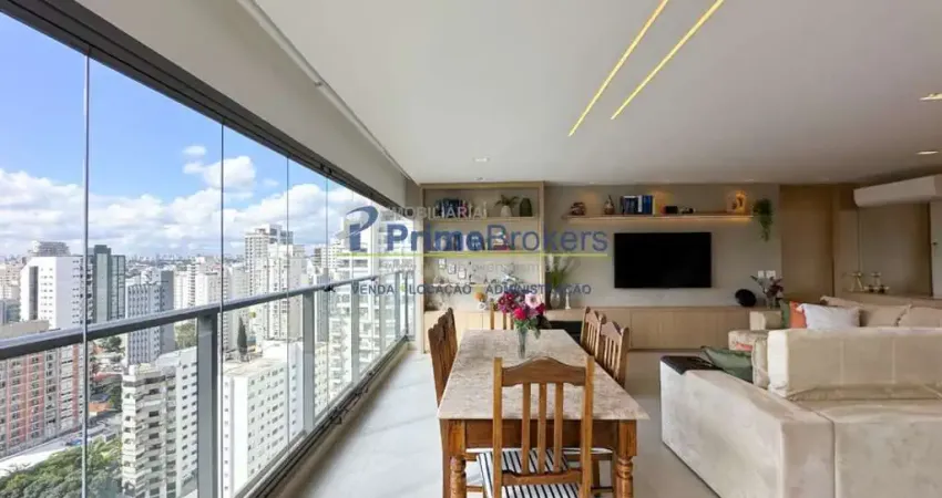 Apartamento, 143m² - 3 dormitórios, 3 suítes, 2 vagas, porteira fechada - campo belo