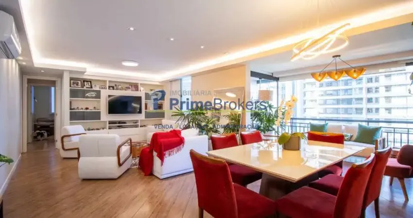 Apartamento, 125m² - 3 dormitórios, 2 suítes, 2 vagas, varanda integrada - brooklin