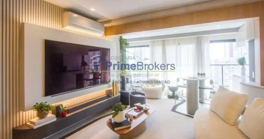 Apartamento, 84m² - 2 dormitórios, 1 suíte, 1 vaga, living integrado - brooklin