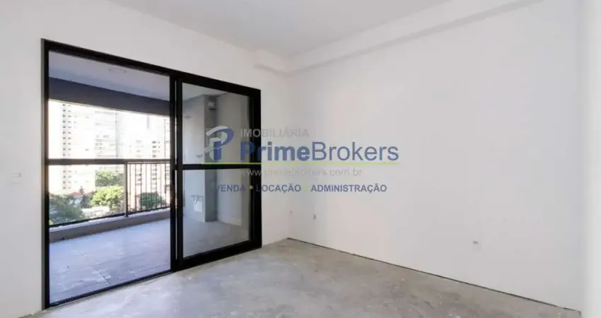 Estúdio, 32m² - 1 dormitório, 1 vaga moto, varanda - brooklin