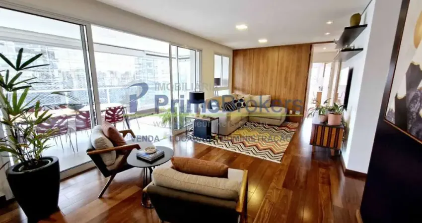 Apartamento, 134m² - 3 dormitórios, 3 suítes, 2 vagas, varanda gourmet - brooklin.