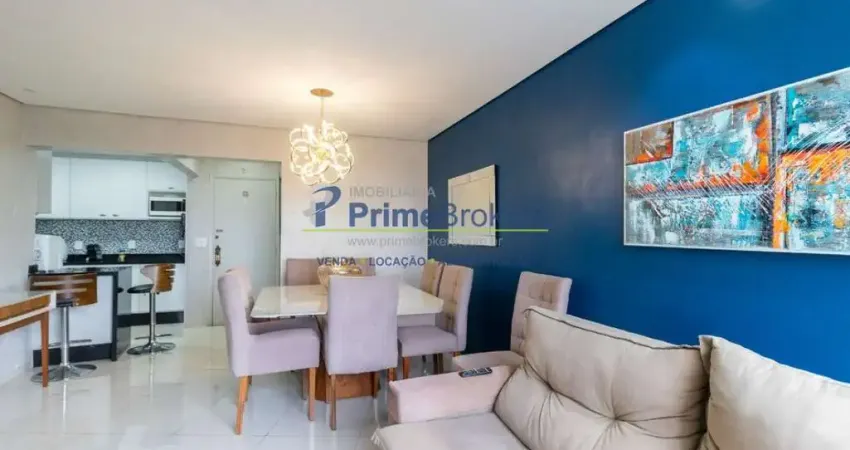 Apartamento, 69m² - 2 dormitórios, 1 suíte, cozinha integrada - saúde.