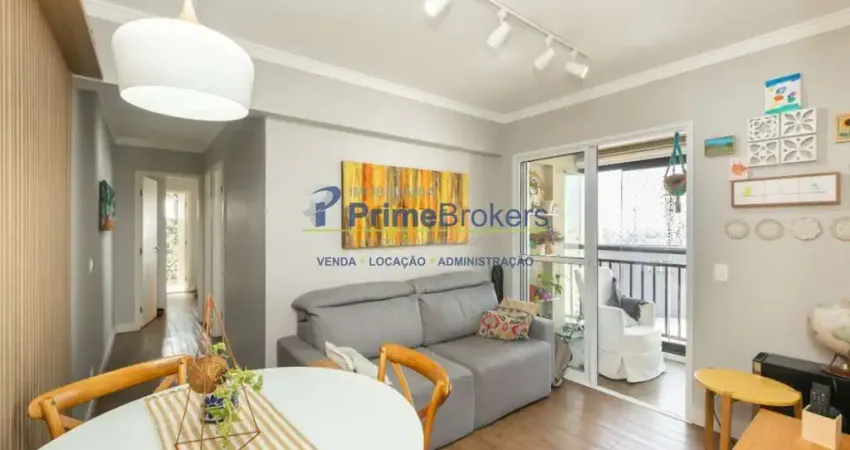 Apartamento, 58m² - 2 dormitórios, 1 suíte, 1 vaga, varanda com vista - saúde.