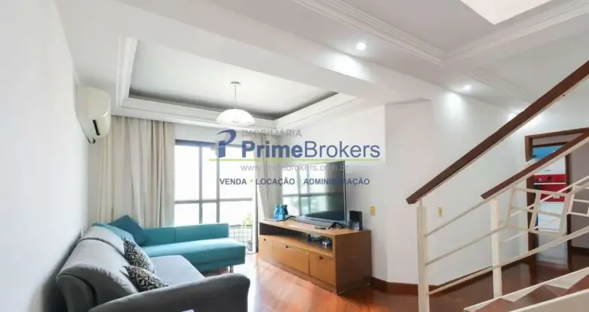 Cobertura duplex, 214m² - 3 dormitórios, 1 suíte, 4 vagas, varanda - bosque da saúde