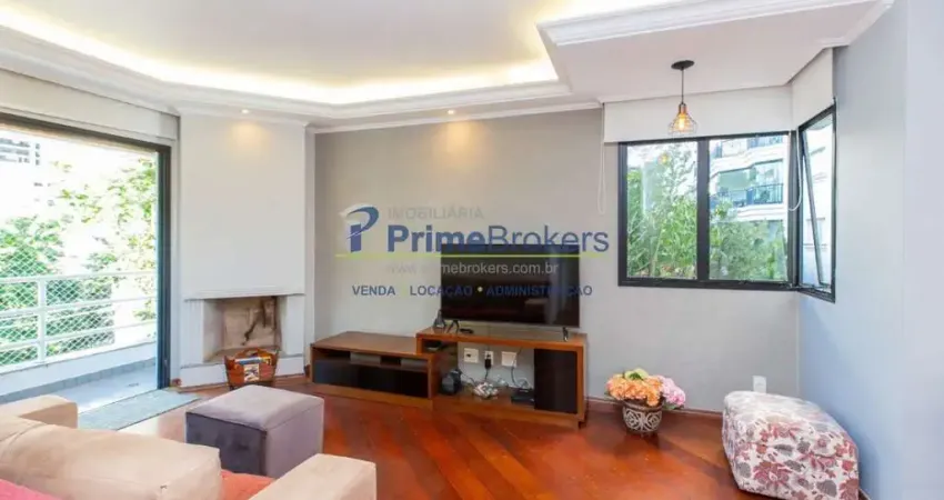 Apartamento, 110m² - 2 dormitórios, 1 suíte, 2 vagas, lareira - brooklin