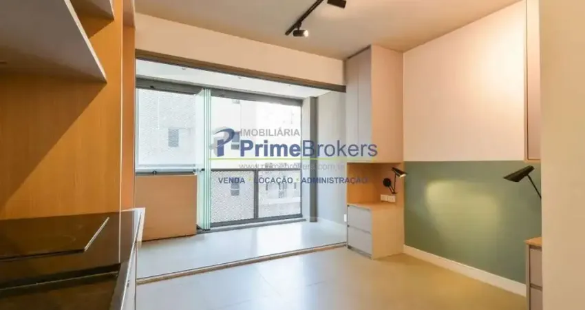 Studio com 25m² de área útil -1 quarto- 1 banheiro- varanda- pinheiros- são paulo