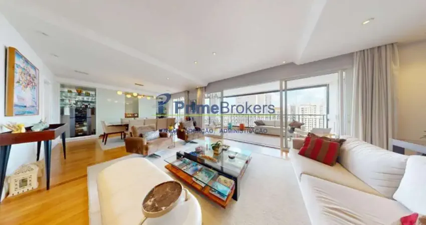 Apartamento de luxo, 316m² - 4 dormitórios, 4 suítes, 5 vagas, terraço envidraçado - moema índios
