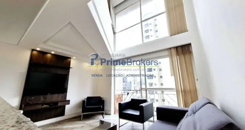 Duplex, 57m² - 1 dormitório, 1 suíte, 1 vaga, pé-direito duplo - itaim bibi