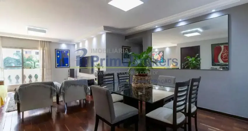 Apartamento com 140m² de área útil-4 quartos- 1 suíte- varanda- 3 vagas- brooklin- são paulo