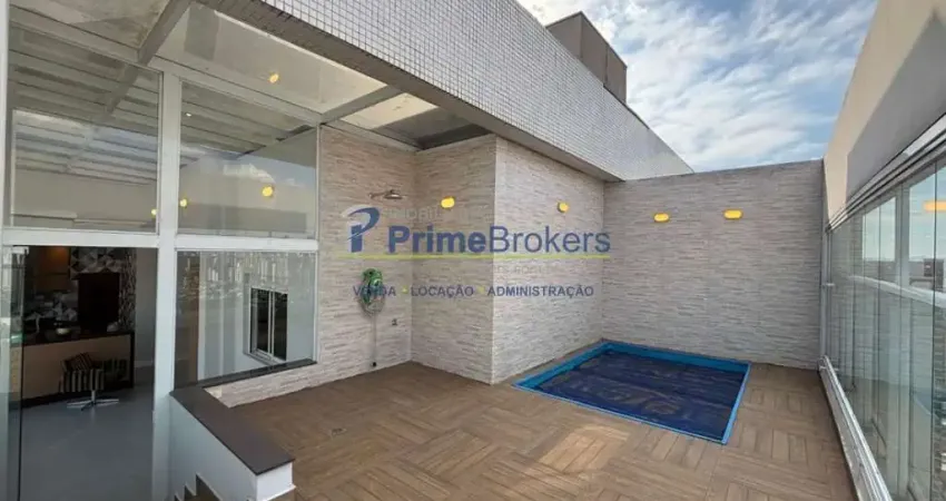 Cobertura duplex com 3 suítes, piscina, churrasqueira e 3 vagas de 255 m² - alto da mooca