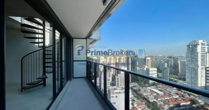 Cobertura duplex 77a.u - 2 quartos - varanda - 1 vaga - vila olimpia - são paulo