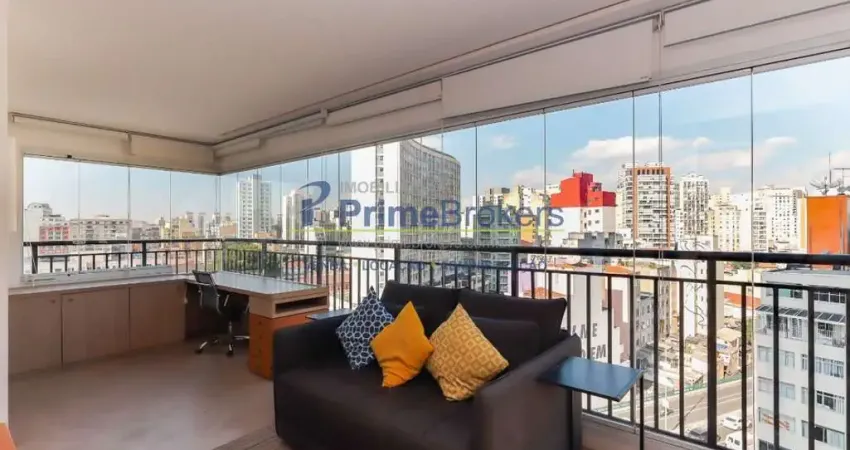 Apartamento á venda com 1 sendo 1 suíte, 50m² - varanda - 2 vagas - santa cecilia - são paulo