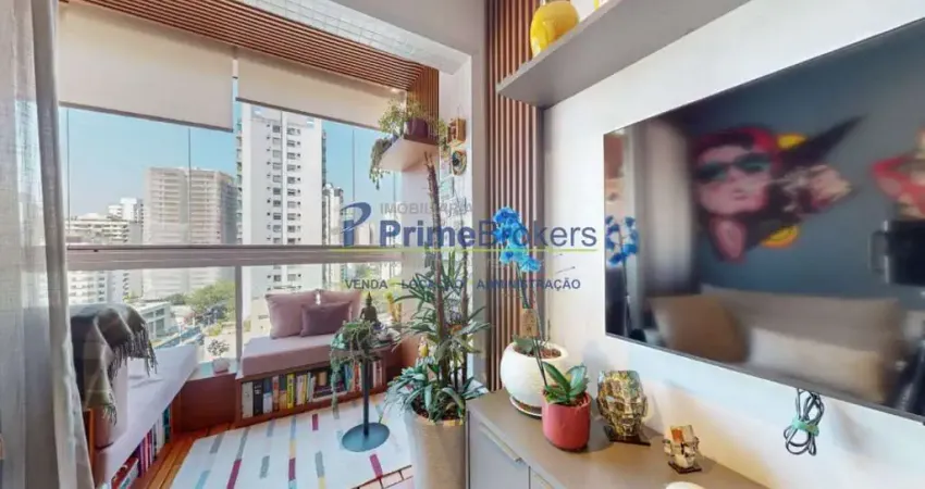 Apartamento á venda em vila olímpia com 2 quartos, sendo 1 suíte, 78m² - varanda - 2 vagas