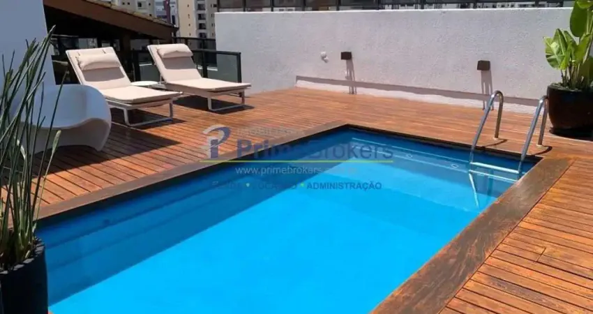 Cobertura com 364a.u porteira fechada - vista 360 - varanda - moema - são paulo