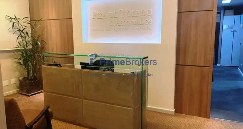 Conjunto comercial de 110m - 4 vagas - mobiliado com arquivo móvel e materi