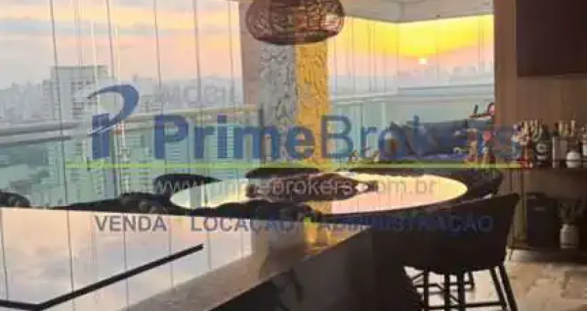 Apartamento mobiliado com varanda gourmet, 3 quartos, sendo 1 suíte e 3 vagas de 133 m² - mooca