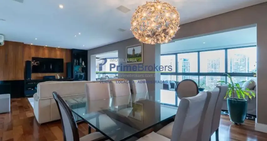 Apartamento, 192m² - 4 dormitórios, 4 suítes, 4 vagas, piso de madeira - morumbi