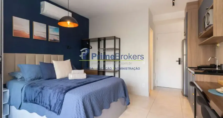 Studio, 25m² - 1 Dormitório, Mobiliado, Aceita Airbnb - Brooklin