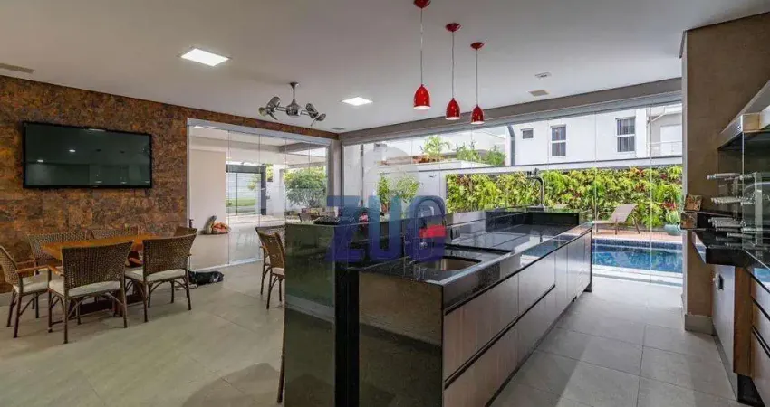 Casa de alto padrão à venda no Swiss Park, Campinas/SP – 4 suítes, mobiliada, piscina e espaço gourmet