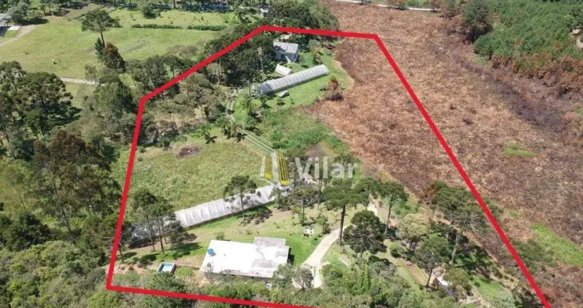 Chácara com 4 dormitórios à venda, 20249 m² por r$ 1.690.000 - colônia santa maria - piraquara/pr