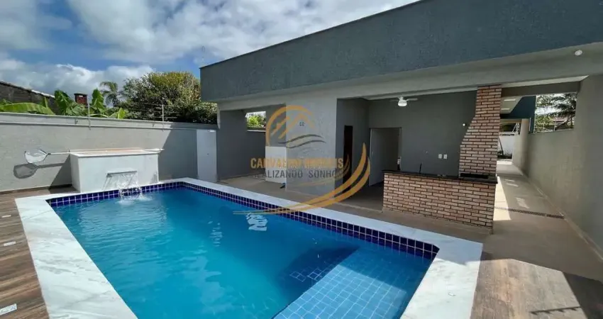 Lindíssima casa 50mts do mar com piscina grande 03 dormitórios em itanhaém!