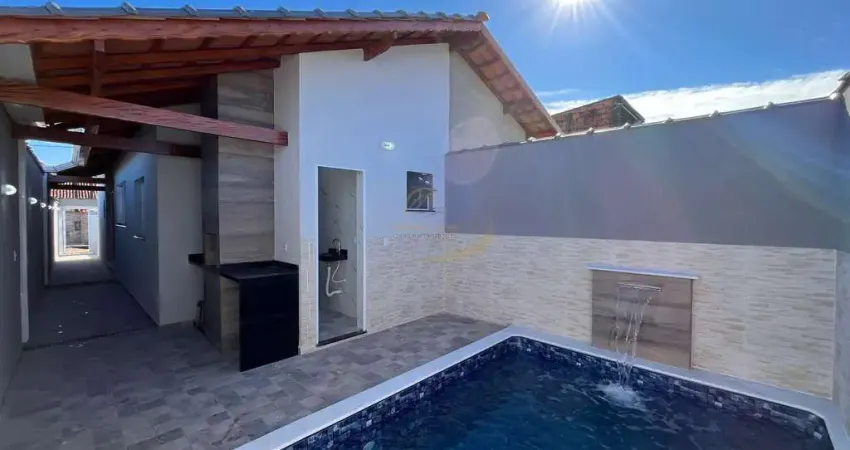 Linda casa isolada 1200 metros do mar em bairro residencial com piscina para venda em itanhaém!