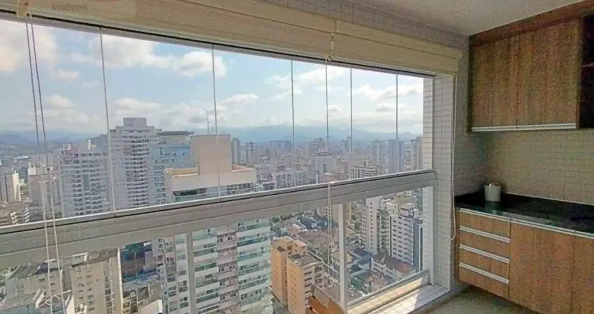 Apartamento com 1 dormitório para alugar, 57 m² por r$ 6.000,00/mês - gonzaga - santos/sp