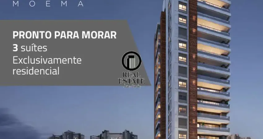 Apartamento para Venda - 111.22m², 3 dormitórios, sendo 3 suites, 2 vagas - Moema