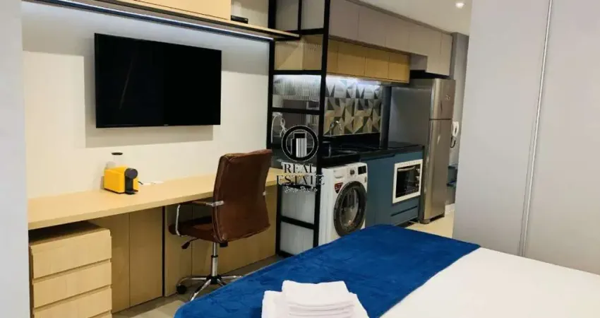 Apartamento Studio para Aluguel/locação 24m², TOTALMENTE MOBILIADO - Consolação.