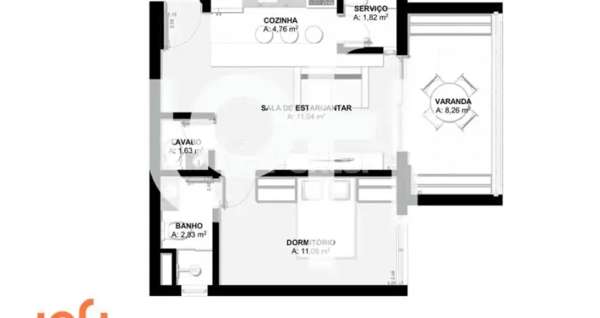 Apartamento com 1 quarto à venda na Rua Doutor Guilherme Bannitz, 61, Itaim Bibi, São Paulo