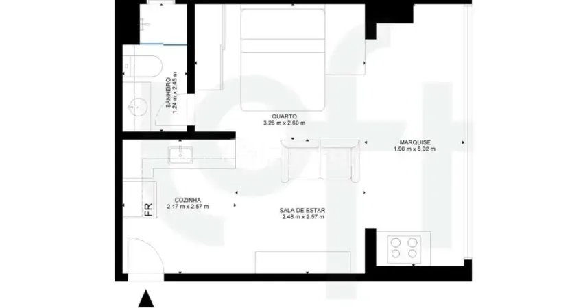 Apartamento com 1 quarto à venda na Rua César Vallejo, 100, Real Parque, São Paulo