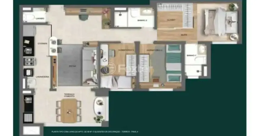 Apartamento com 3 quartos à venda na Rua Ocrísia, 100, City América, São Paulo