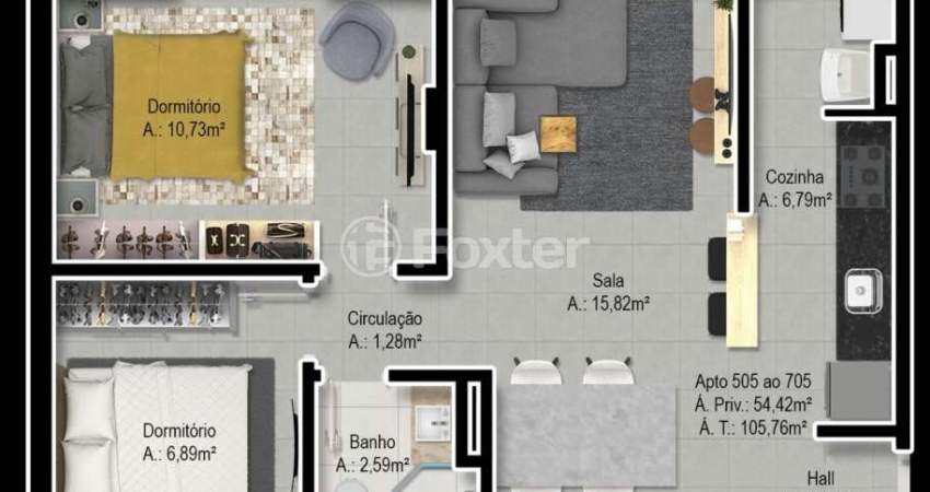 Apartamento com 2 quartos à venda na Avenida João Pessoa, 553, Centro Histórico, Porto Alegre