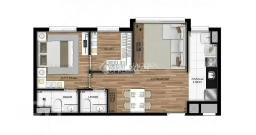 Apartamento com 1 quarto à venda na Avenida Bento Gonçalves, 6400, Partenon, Porto Alegre