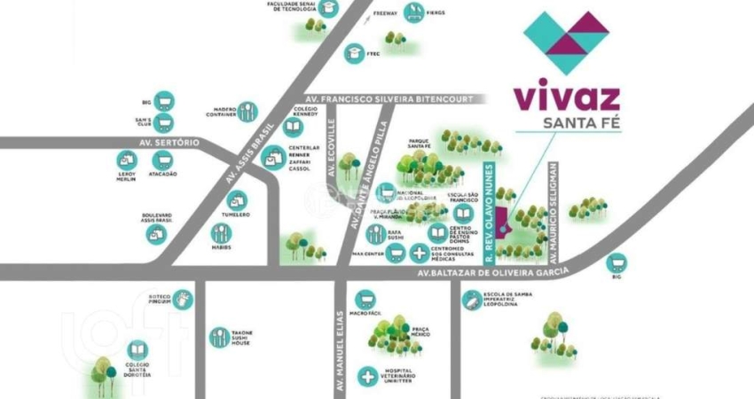 Apartamento com 2 quartos à venda na Rua Reverendo Olavo Nunes, 280, Parque Santa Fé, Porto Alegre