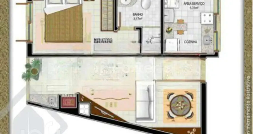 Apartamento com 1 quarto à venda na Rua Santo Antônio, 893, Floresta, Porto Alegre