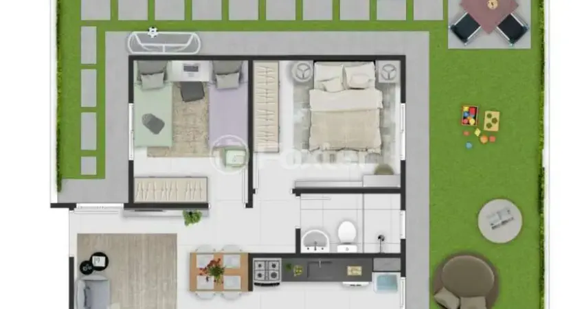 Apartamento com 2 quartos à venda na Rua Sergio Stimamilio, 155, Hípica, Porto Alegre