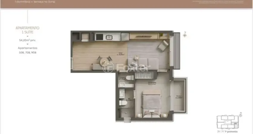 Apartamento com 1 quarto à venda na Rua Marquês do Pombal, 641, Moinhos de Vento, Porto Alegre
