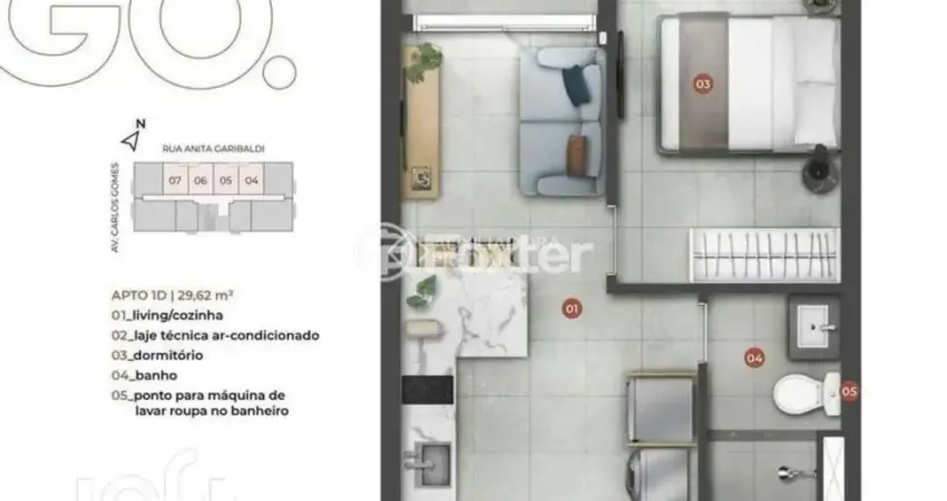 Apartamento com 1 quarto à venda na Rua Anita Garibaldi, 1325, Boa Vista, Porto Alegre