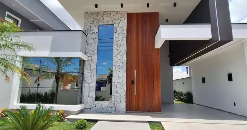 Casa com 03 quartos, piscina, área gourmet e fachada imponente no Vale Verde - Palhoça/SC